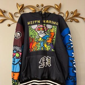 NWT szS Keith Haring 🐭 Andy Mouse Members Only Graphic Hoodie